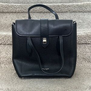 Kate Spade Black Textured Leather Shoulder Bag